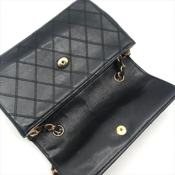 Authentic CHANEL CC Vintage Single Flap Bag Large Coco Quilted Chain Shoulder - Picture 12 of 16